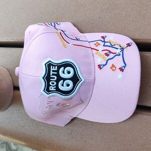 Route 66 Embroidered Shield Map Baseball Adjustable Cap Hat